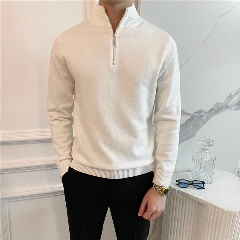 ANSEONG Maglione con zip fine a un quarto