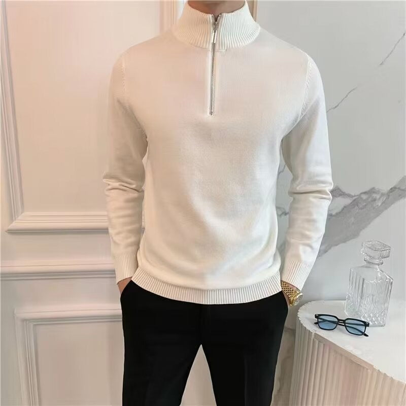 ANSEONG Maglione con zip fine a un quarto