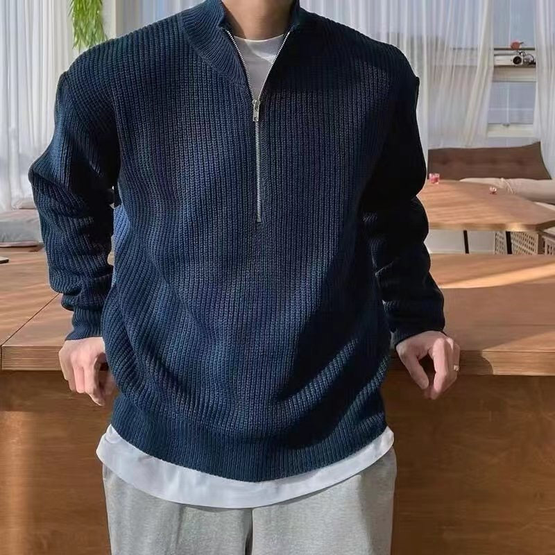 JEONJU Maglione con mezza zip