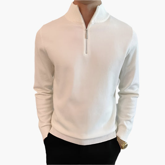 ANSEONG Maglione con zip fine a un quarto