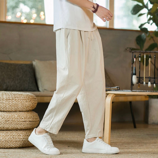 JEJU - Pantaloni larghi in lino